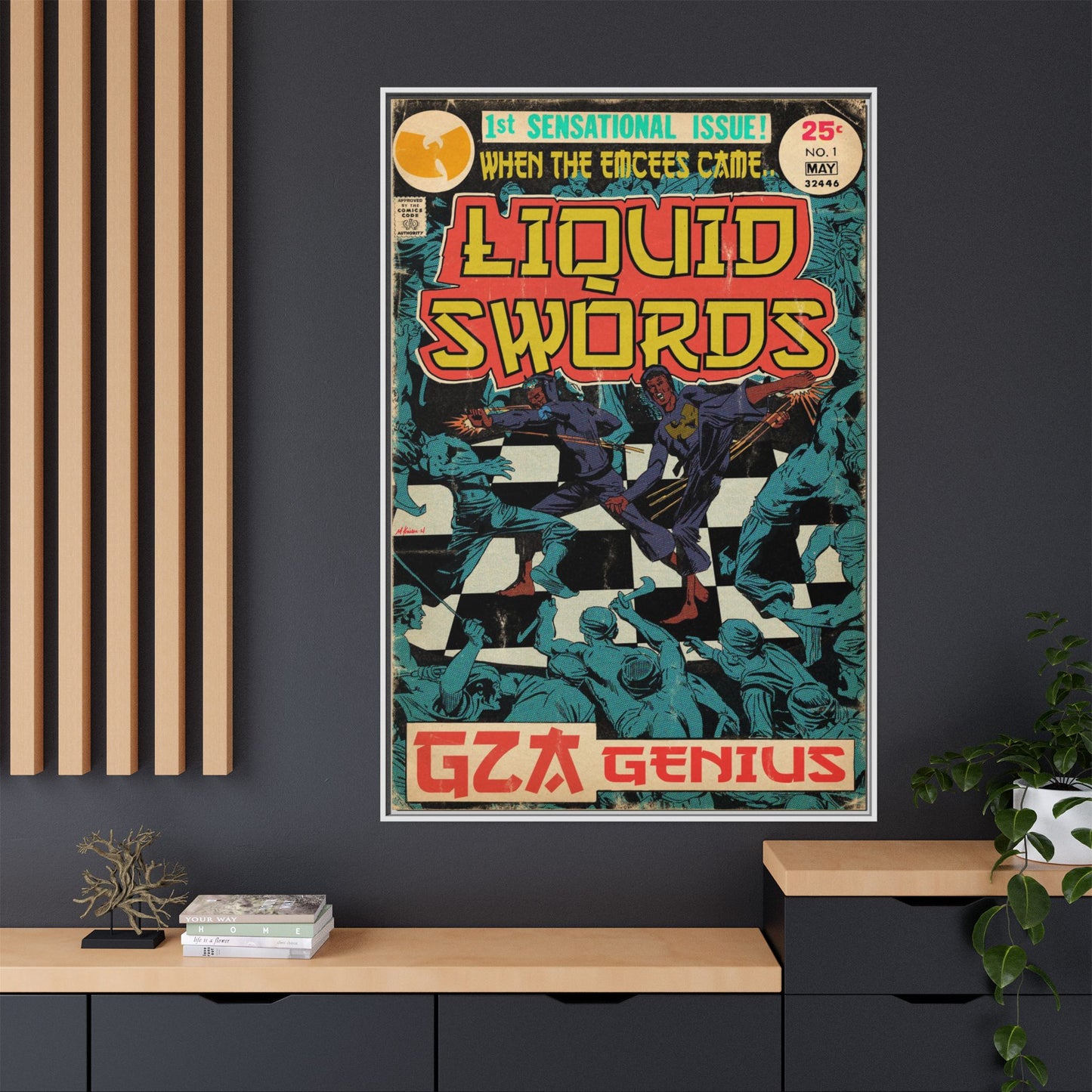 GZA/Genius - Liquid Swords - Gallery Canvas Wraps, Vertical Frame