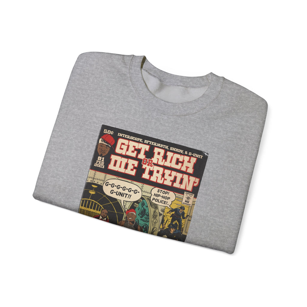 Get Rich Or Die Tryin - Comic Art - Unisex Heavy Blend™ Crewneck Sweatshirt