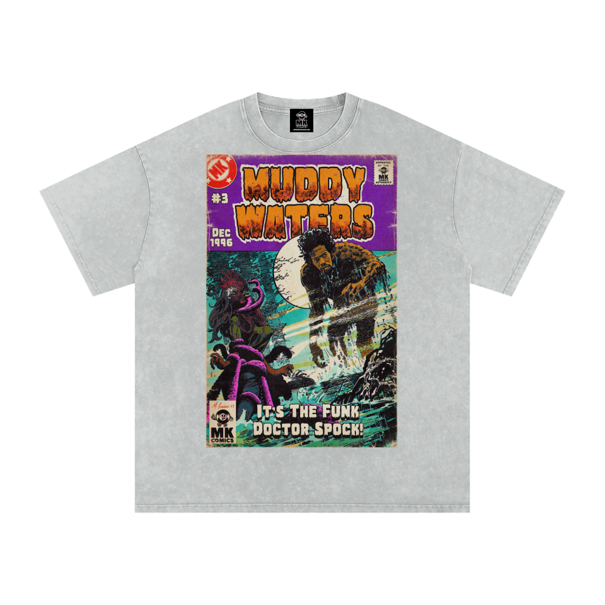 Muddy Waters - Snow Washed Oversized Cotton T-Shirt
