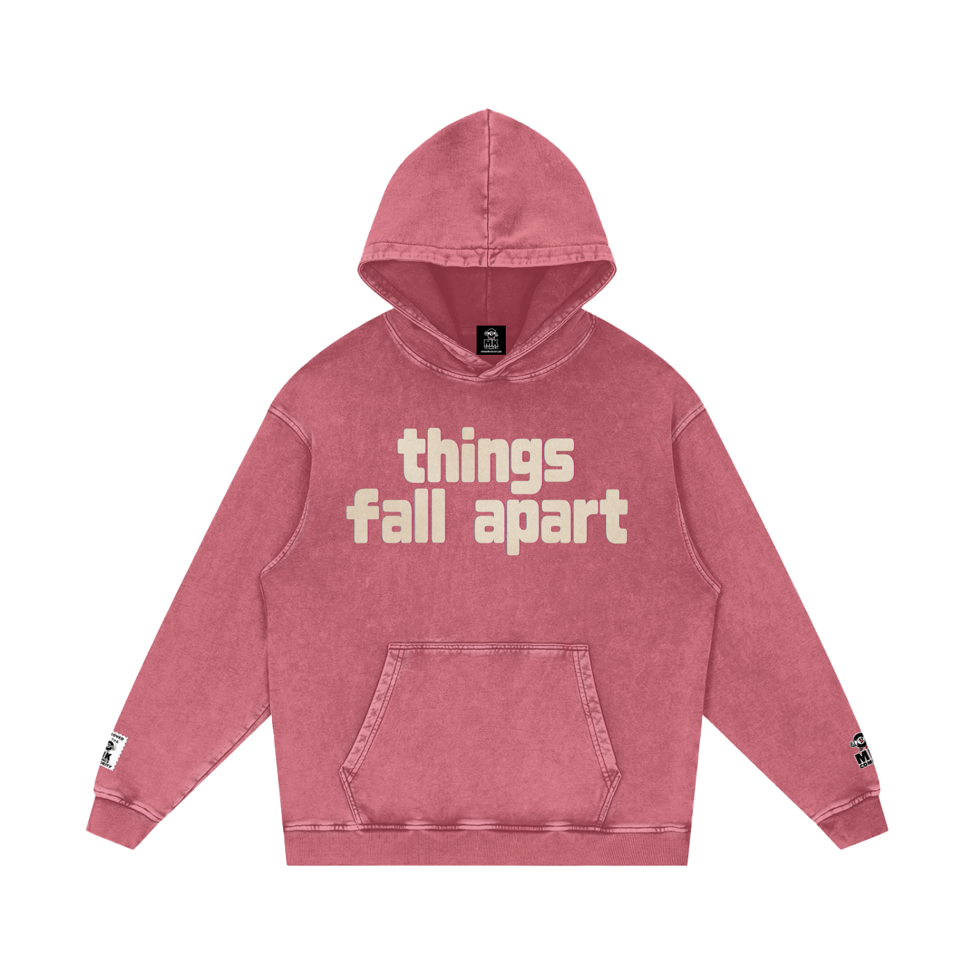 Things Fall Apart - Snow Washed Loose Cotton Hoodie