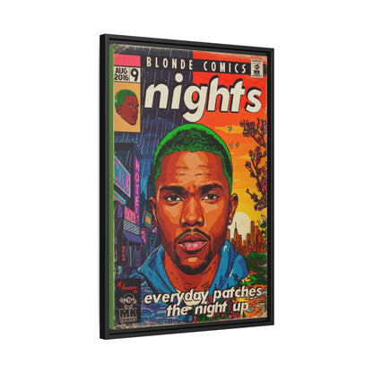 Frank Ocean -Nights - Matte Canvas, Framed (Multi-color)