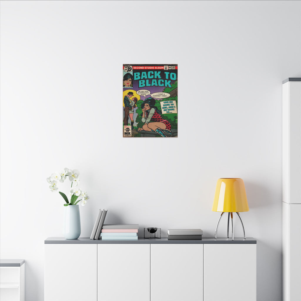 Back to Black - Matte Canvas, Stretched, 0.75"