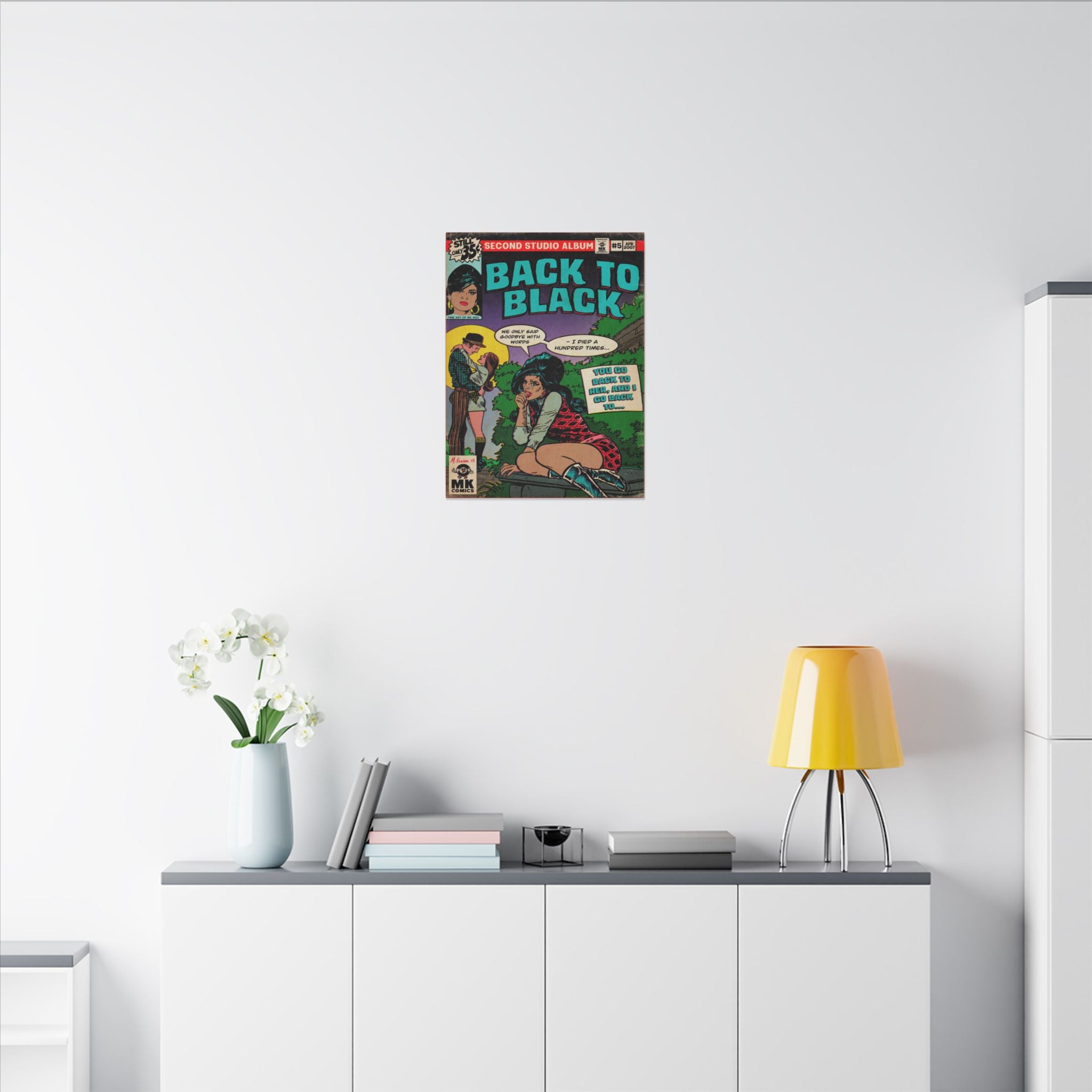 Back to Black - Matte Canvas, Stretched, 0.75"