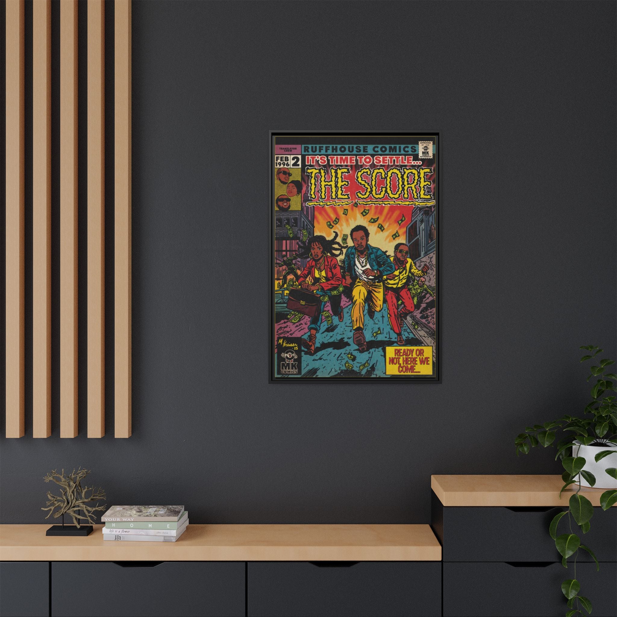 The Score - Matte Canvas, Framed (Multi-color)