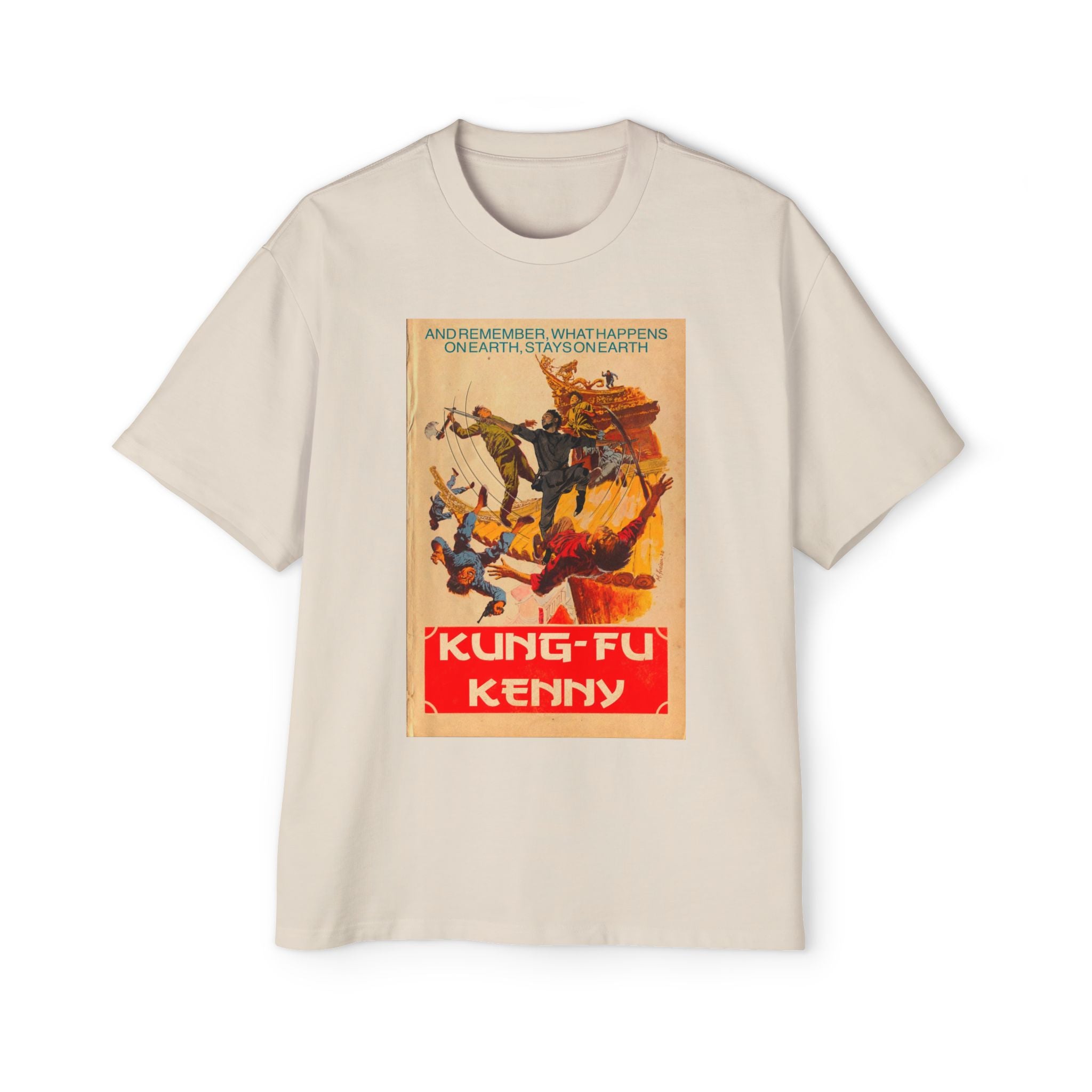 Kung-Fu Kenny - Men's Heavy Oversized Tee
