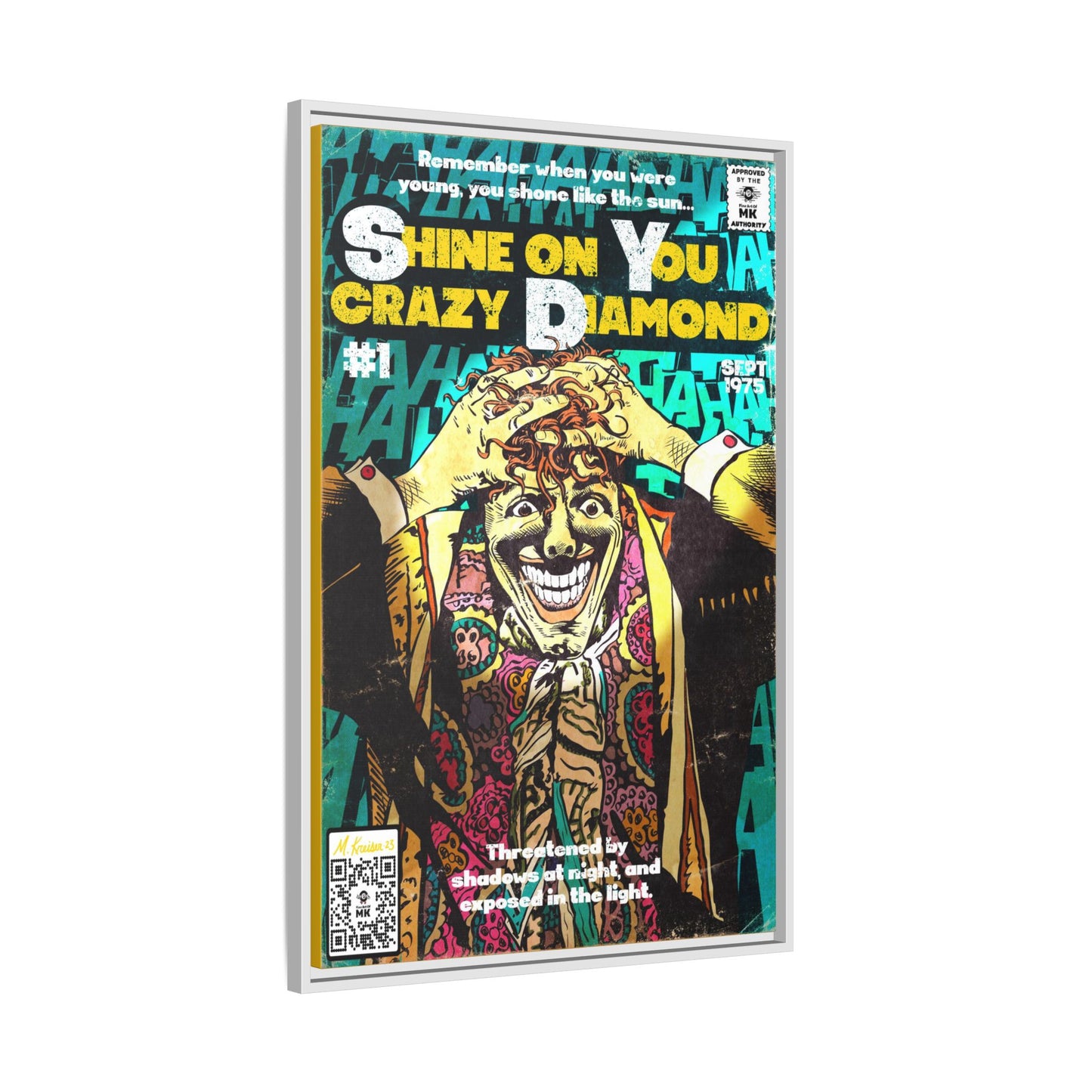 Pink Floyd - Shine on You crazy Diamond -  Gallery Canvas Wraps, Vertical Frame