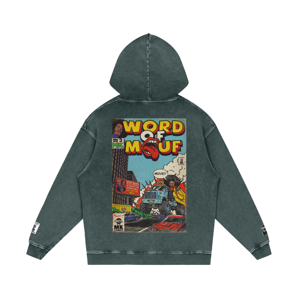 Word of Mouf - Snow Washed Loose Cotton Hoodie