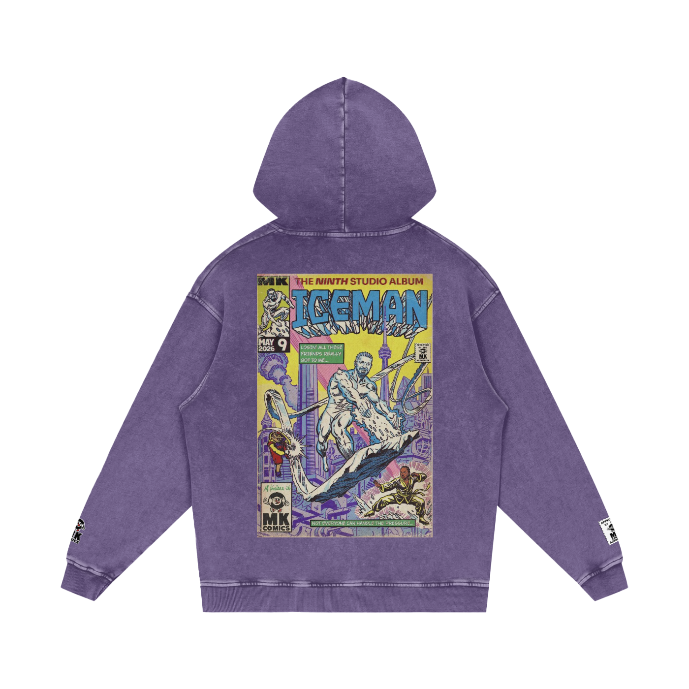 Iceman - Snow Washed Loose Cotton Hoodie