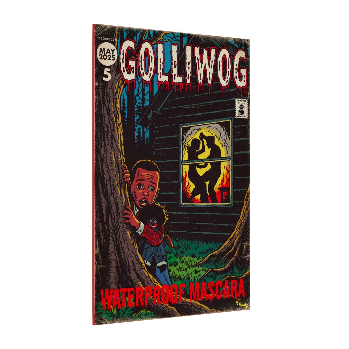 Waterproof Mascara - Golliwog - Matte Canvas, Stretched, 0.75" (Multi-Size)