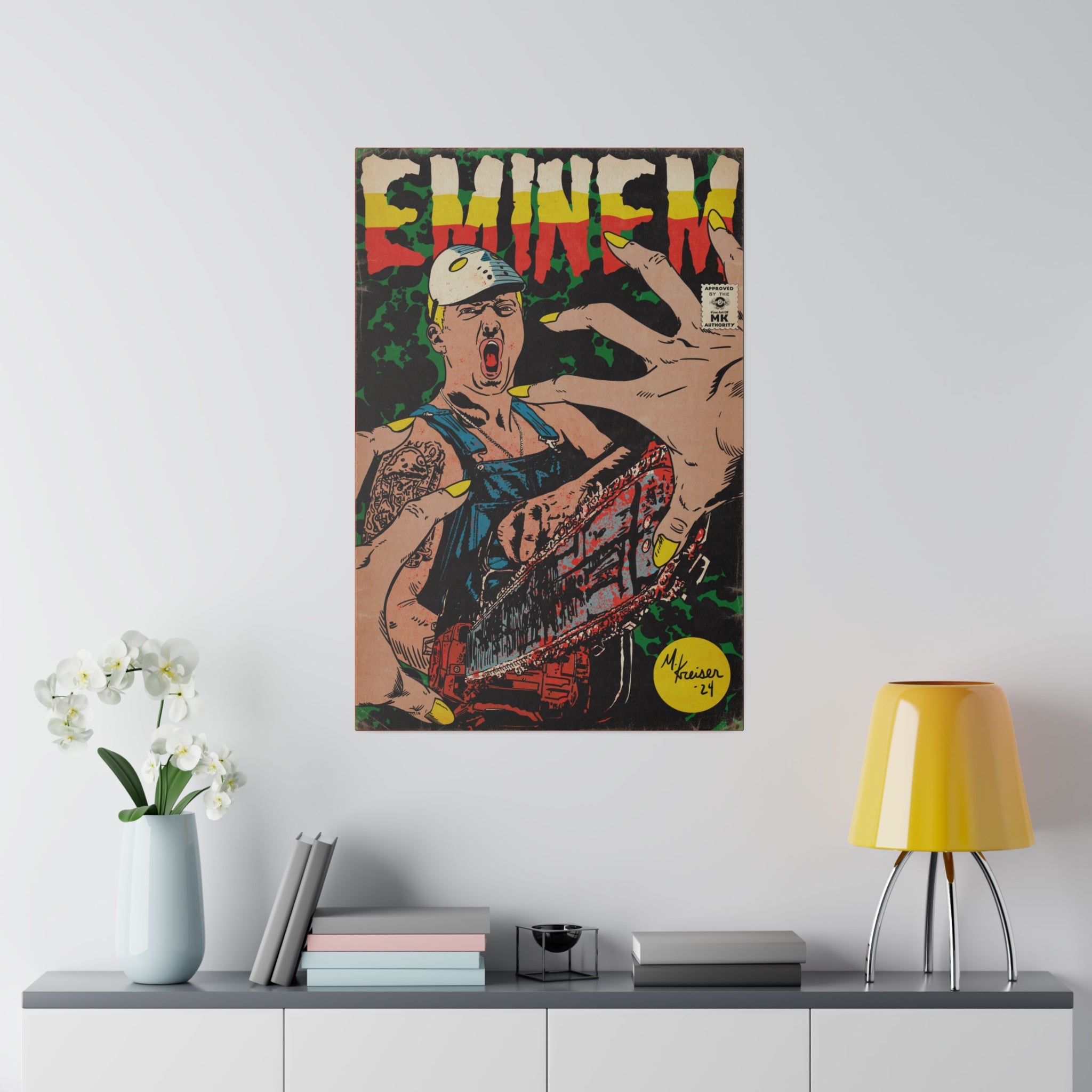 Em - Comic Book Art - Matte Canvas, Stretched, 0.75"