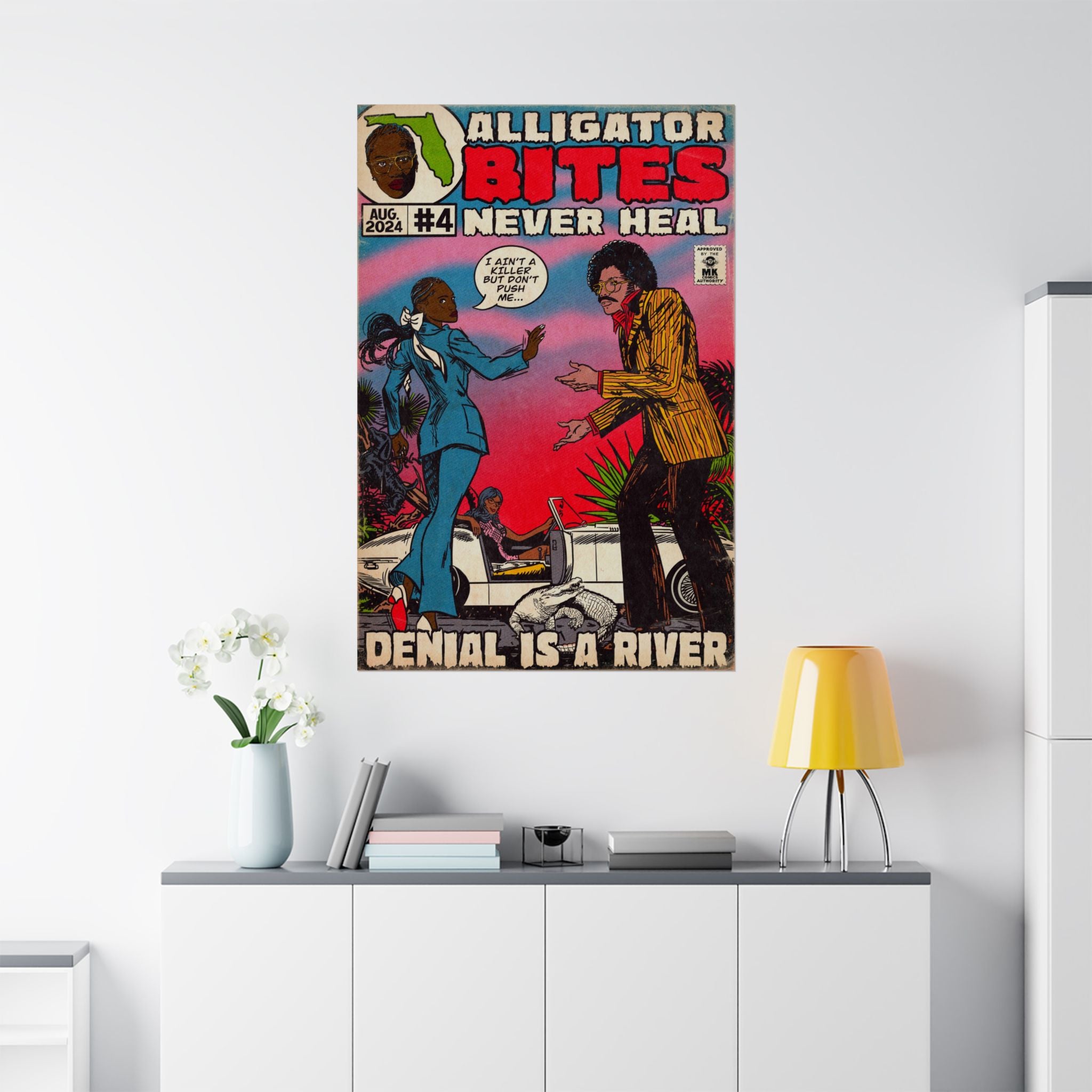 Denial is a River - Alligator Bites - Matte Vertical Posters