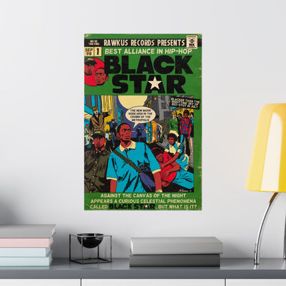 Black Star - Comic Book Art - Vertical Matte Poster