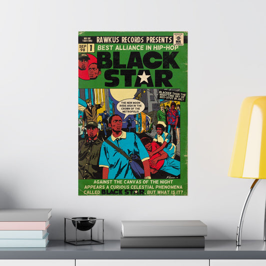 Black Star - Comic Book Art - Vertical Matte Poster