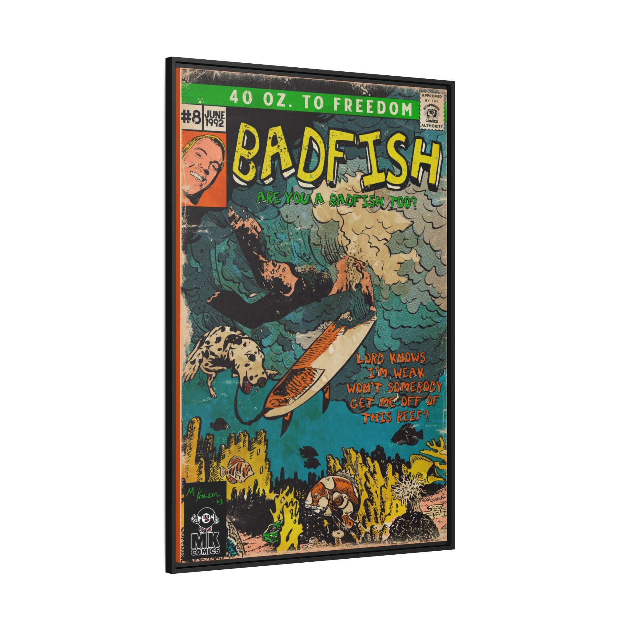 Badfish - Matte Canvas, Framed (Multi-color)