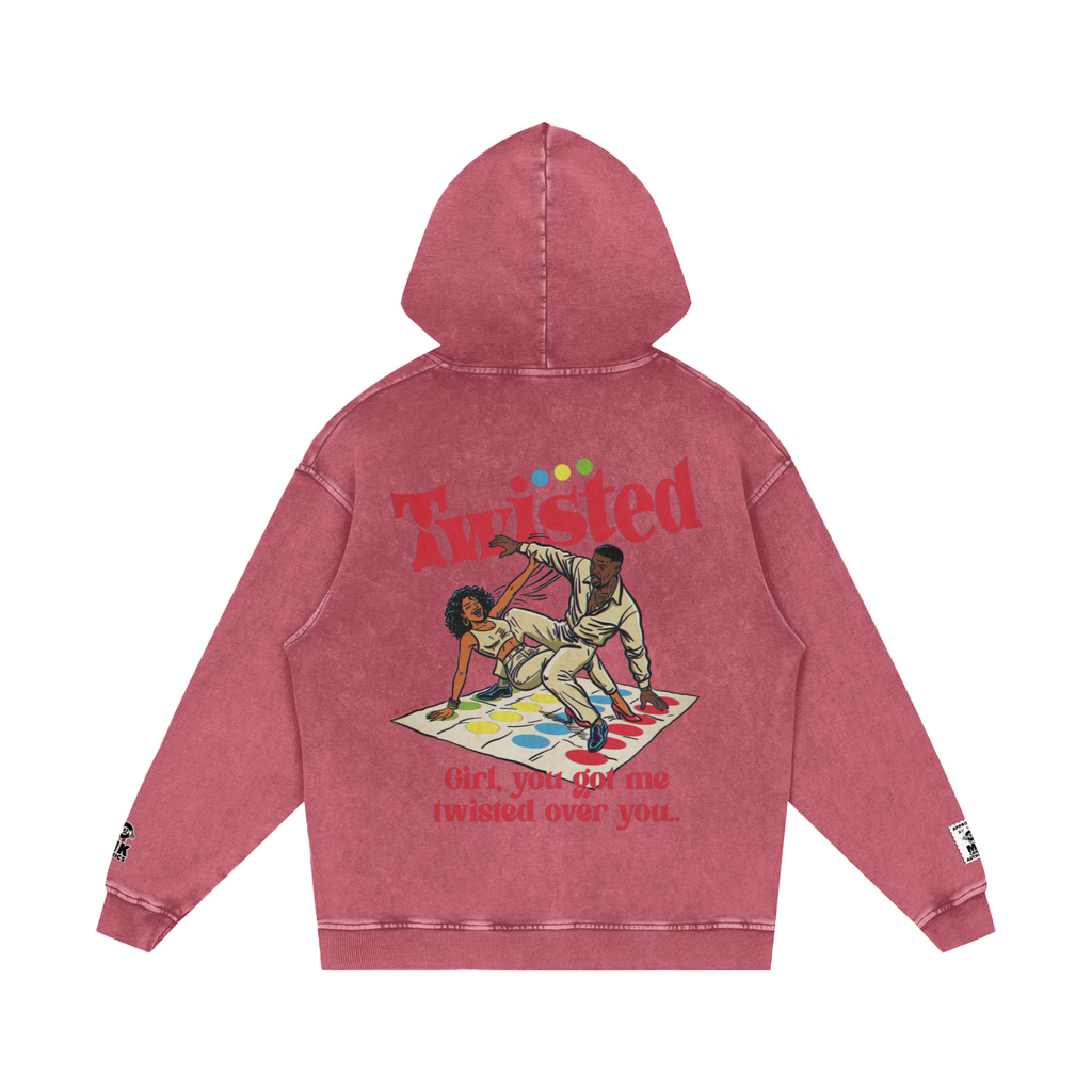 Twisted - Snow Washed Loose Cotton Hoodie