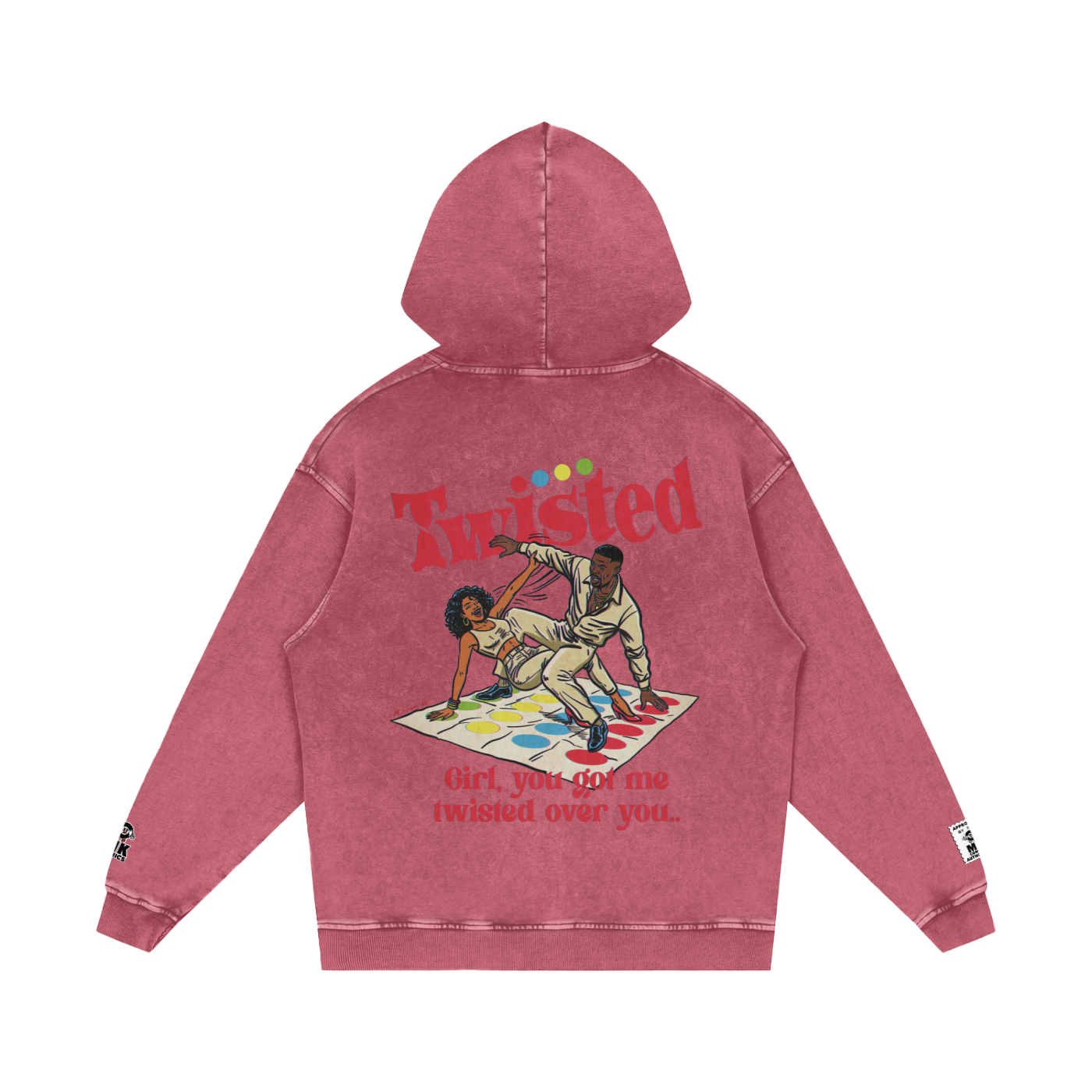 Twisted - Snow Washed Loose Cotton Hoodie