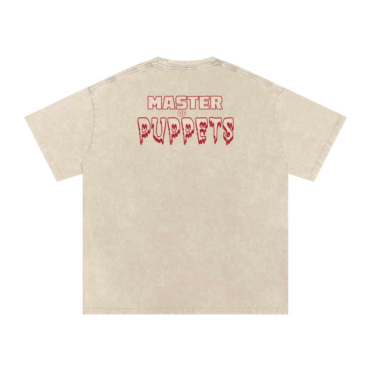 Master of Puppets - Snow Washed Oversized Cotton T-Shirt