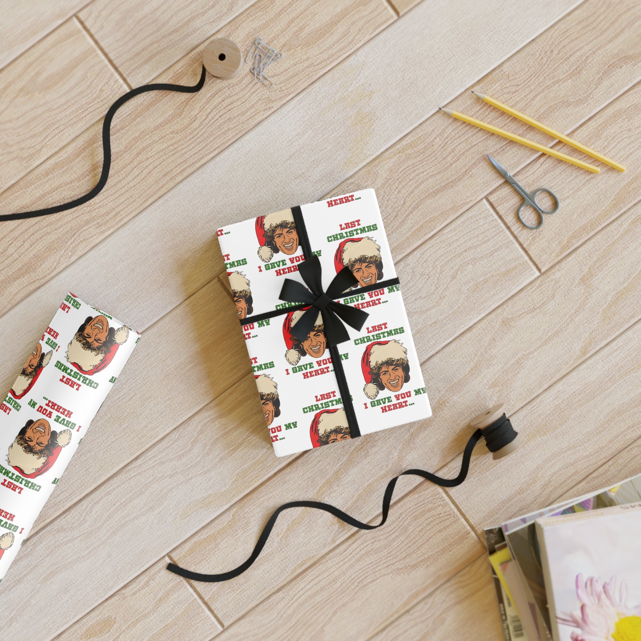 WHAM - Last Christmas- George Michael- Gift Wrapping Paper Rolls, 1pc