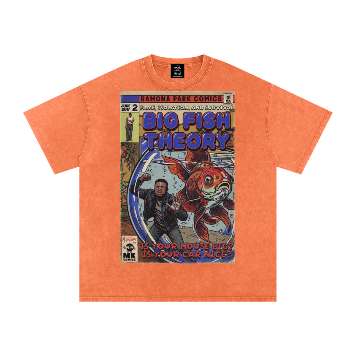 Big Fish Theory - Snow Washed Oversized Cotton T-Shirt