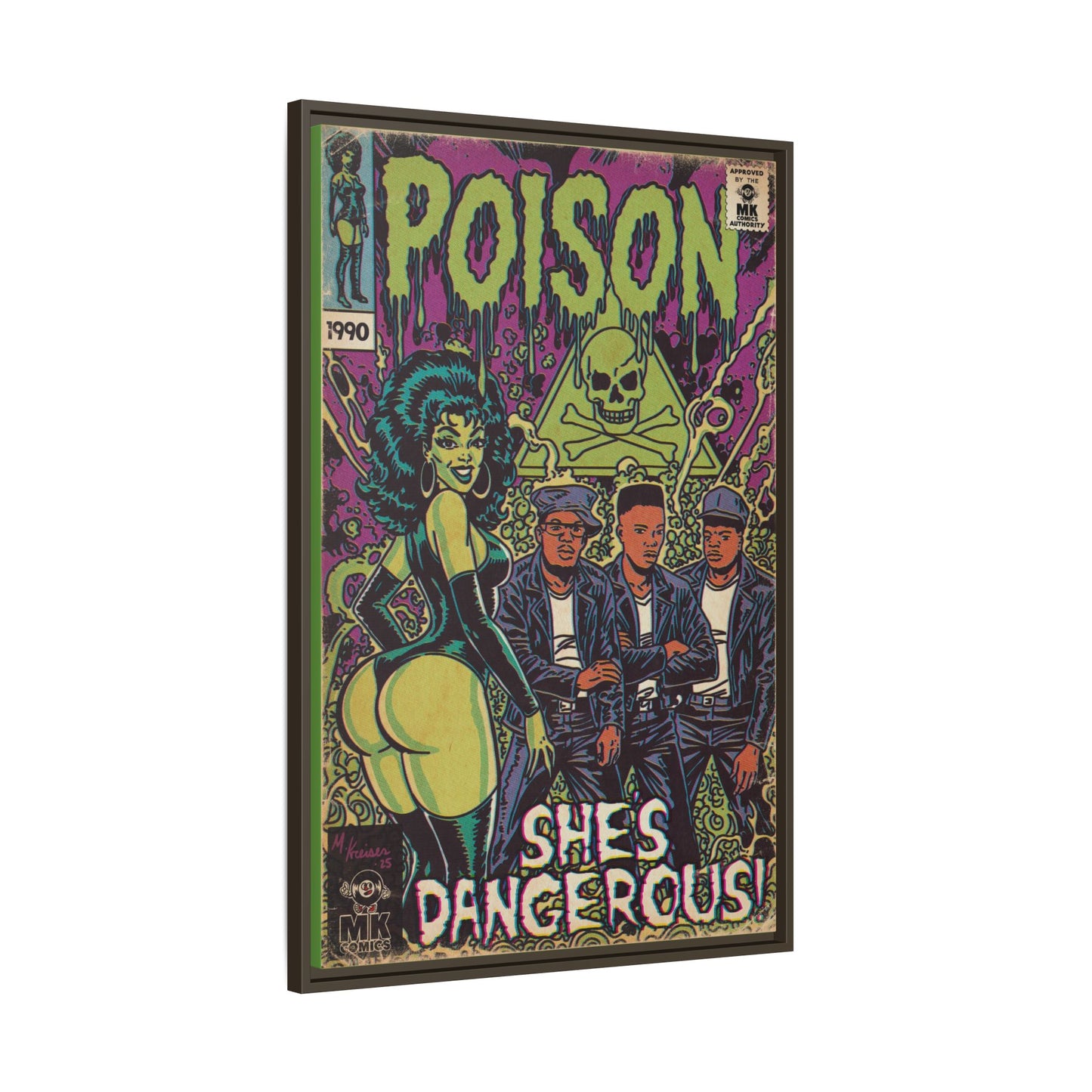 Poison - Matte Canvas, Framed (Multi-color)