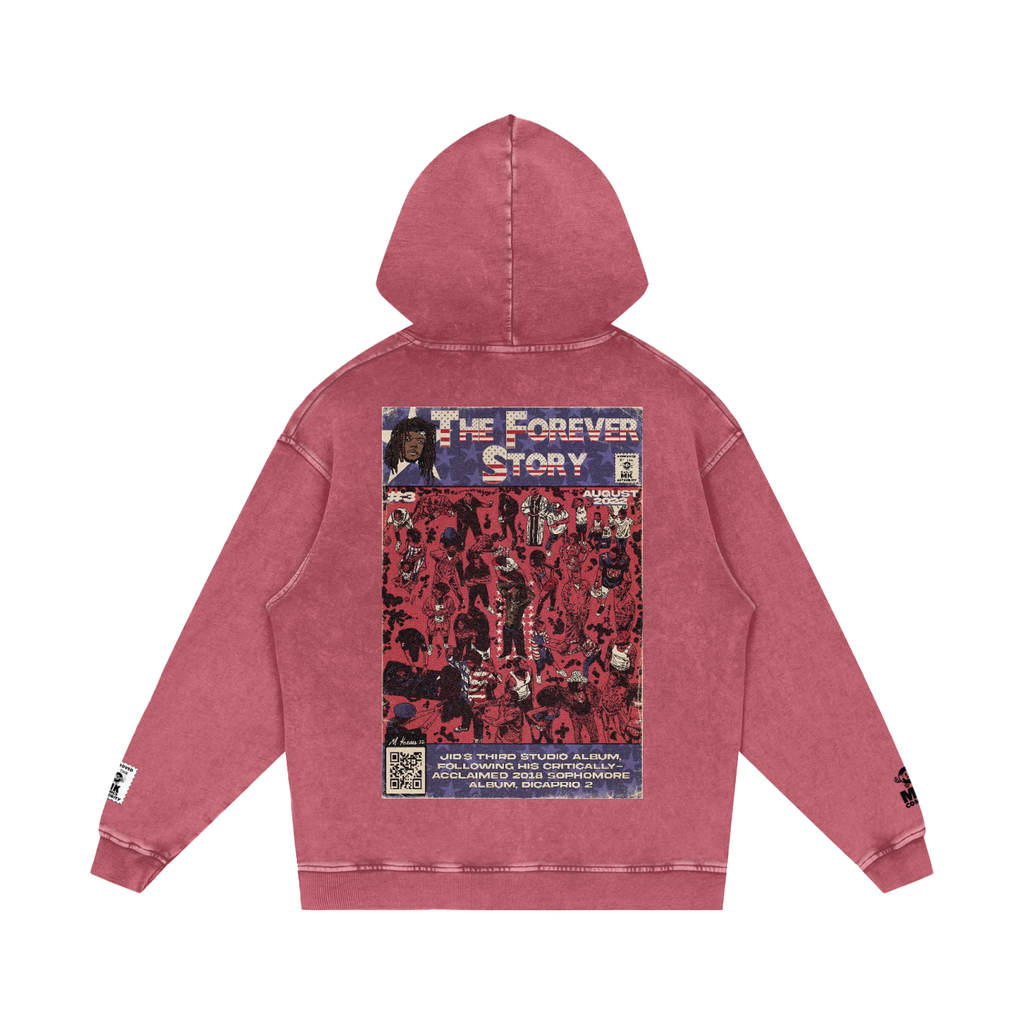 The Forever Story - Snow Washed Loose Cotton Hoodie