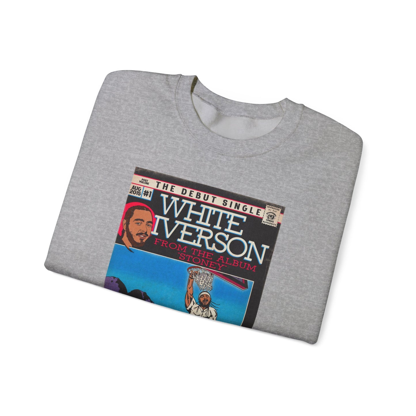 Post Malone - White Iverson -  Unisex Heavy Blend™ Crewneck Sweatshirt