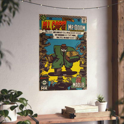 MF DOOM - All Caps - Matte Vertical Posters