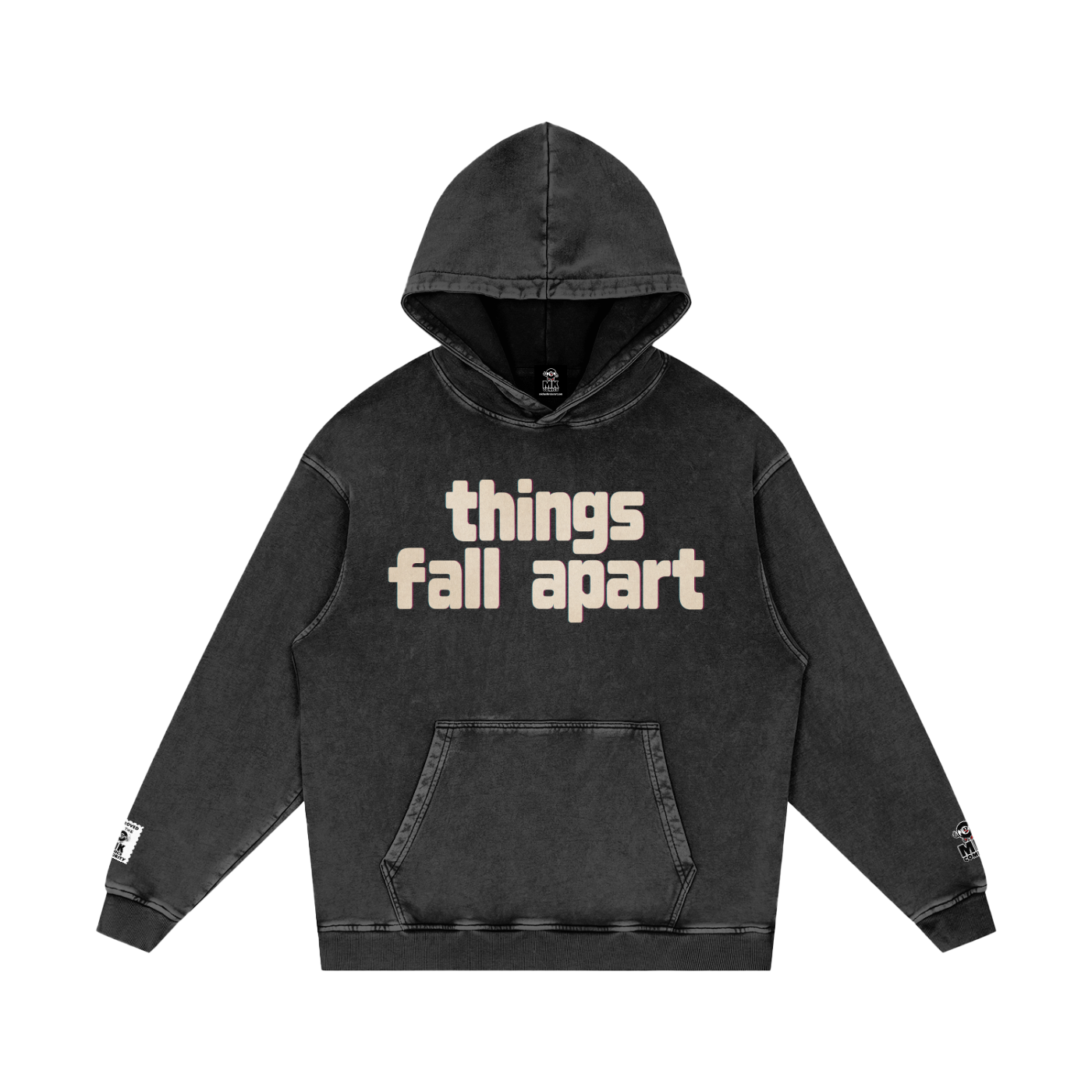 Things Fall Apart - Snow Washed Loose Cotton Hoodie
