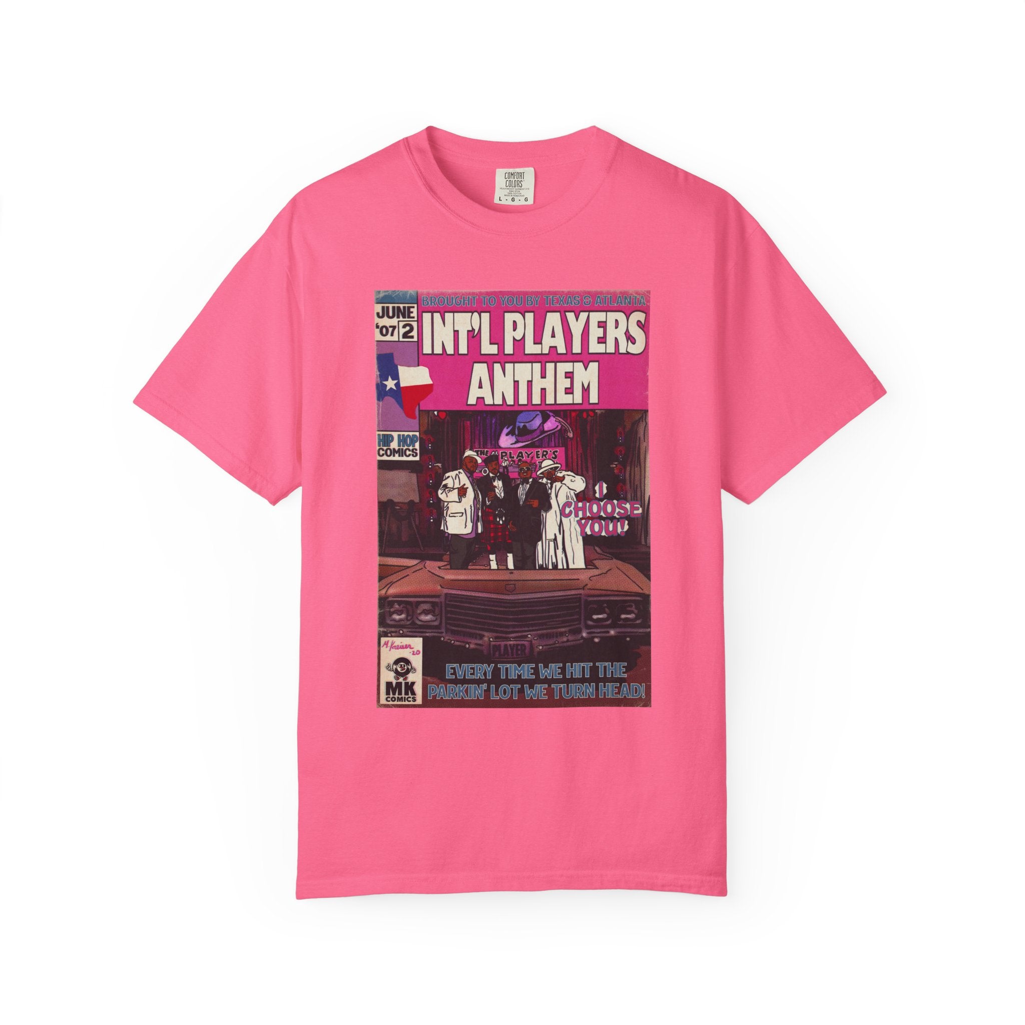 Int’l Players Anthem - Unisex Comfort Colors T-shirt | Hip Hop Graphic Tee, Garment-Dyed Soft Cotton, Relaxed Fit
