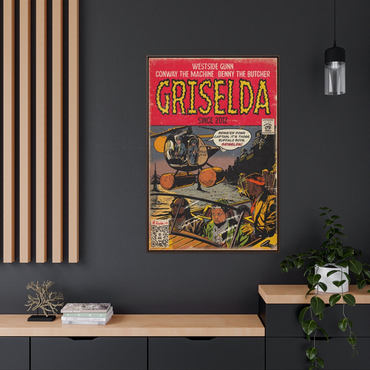 Griselda - Comic Book Art - Gallery Canvas Wraps, Vertical Frame