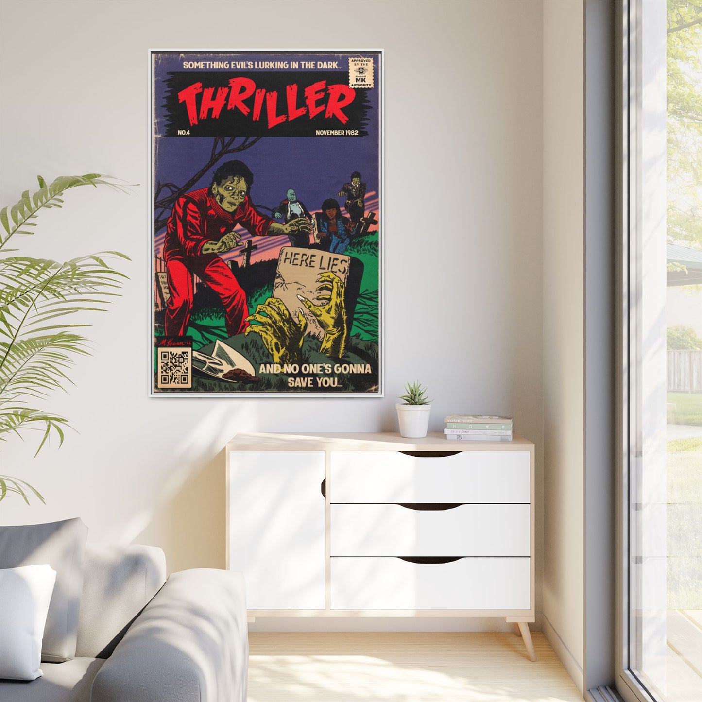 Michael Jackson- Thriller - Gallery Canvas Wraps, Vertical Frame
