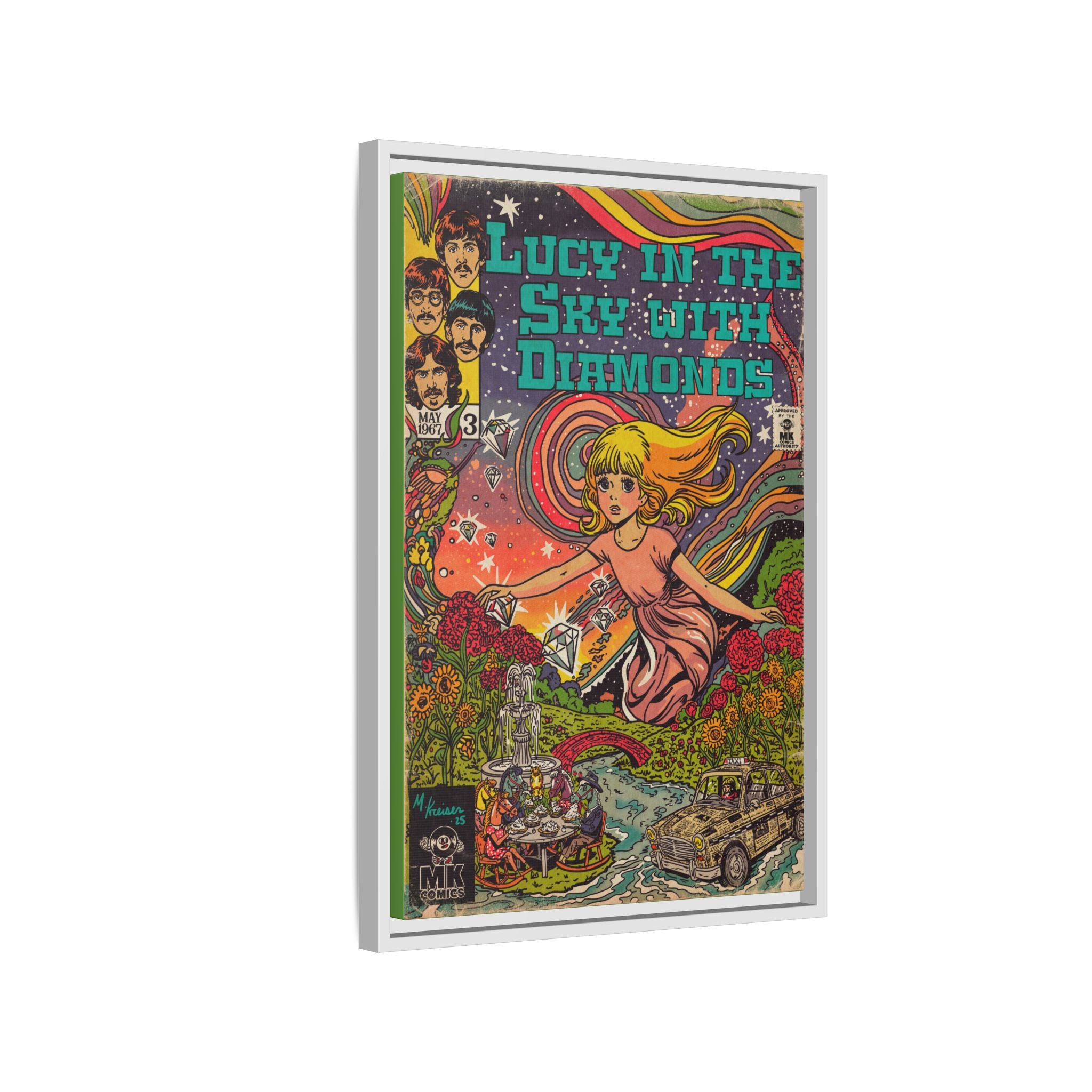 Lucy in the Sky with Diamonds - Matte Canvas, Framed (Multi-color)