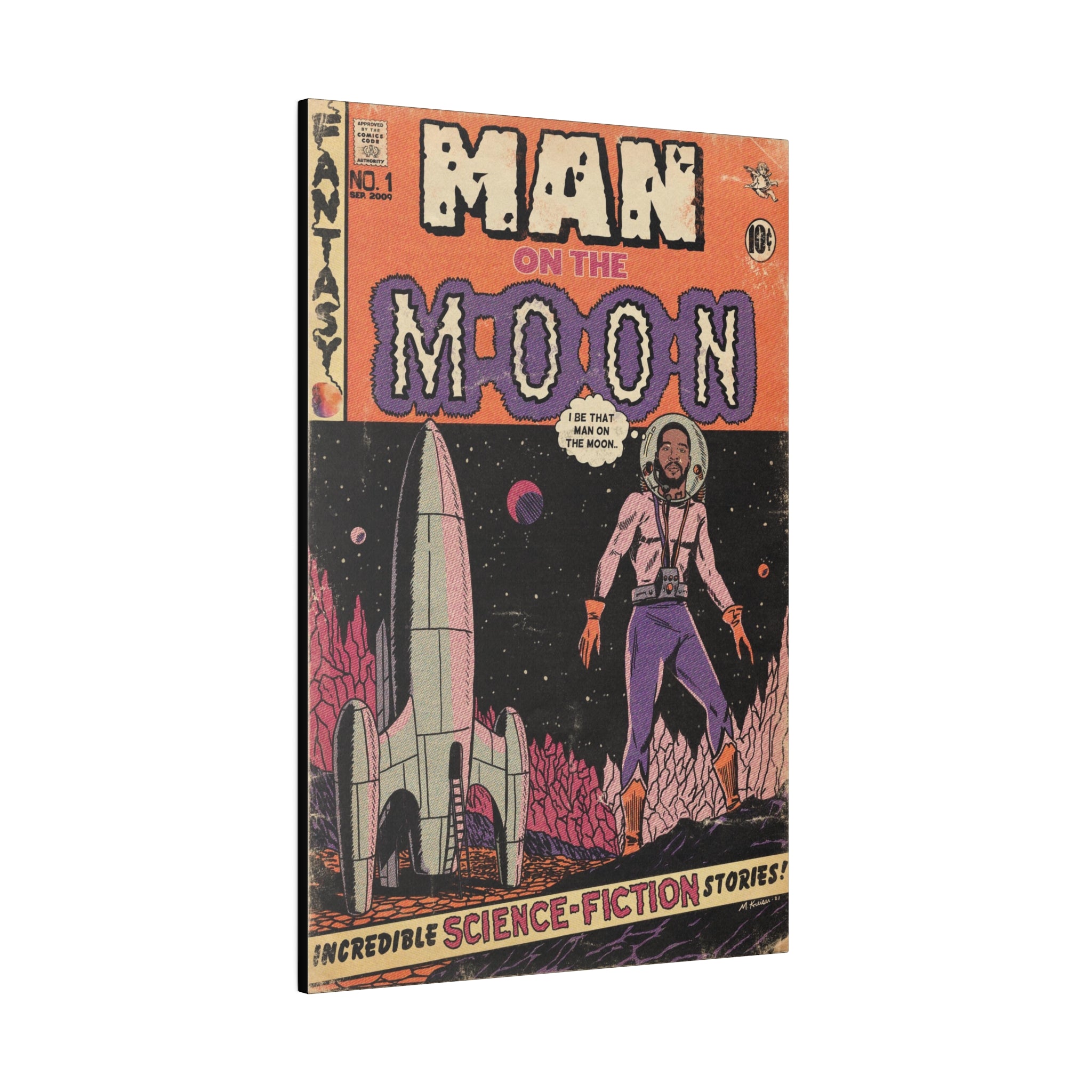Man On The Moon - Matte Canvas, Stretched, 0.75"