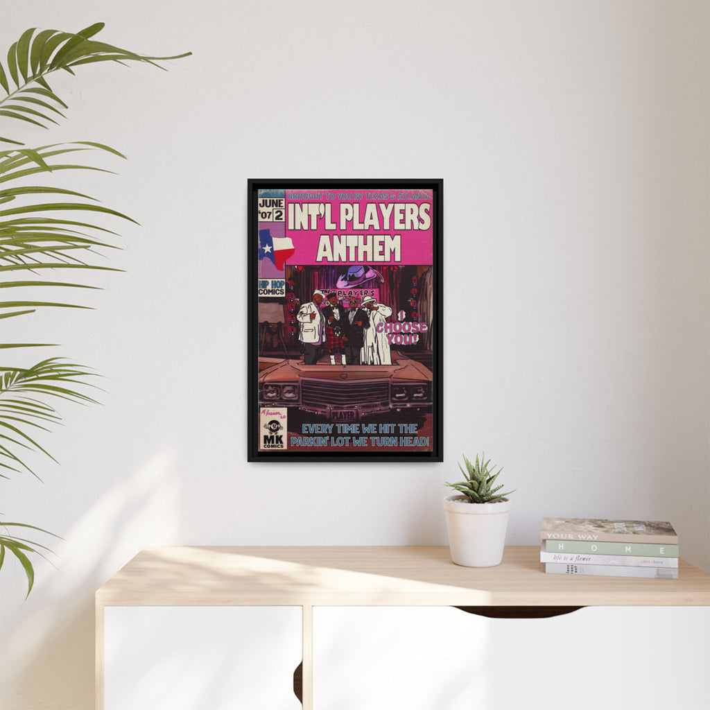 Int’l Players Anthem - Matte Canvas, Framed (Multi-color)
