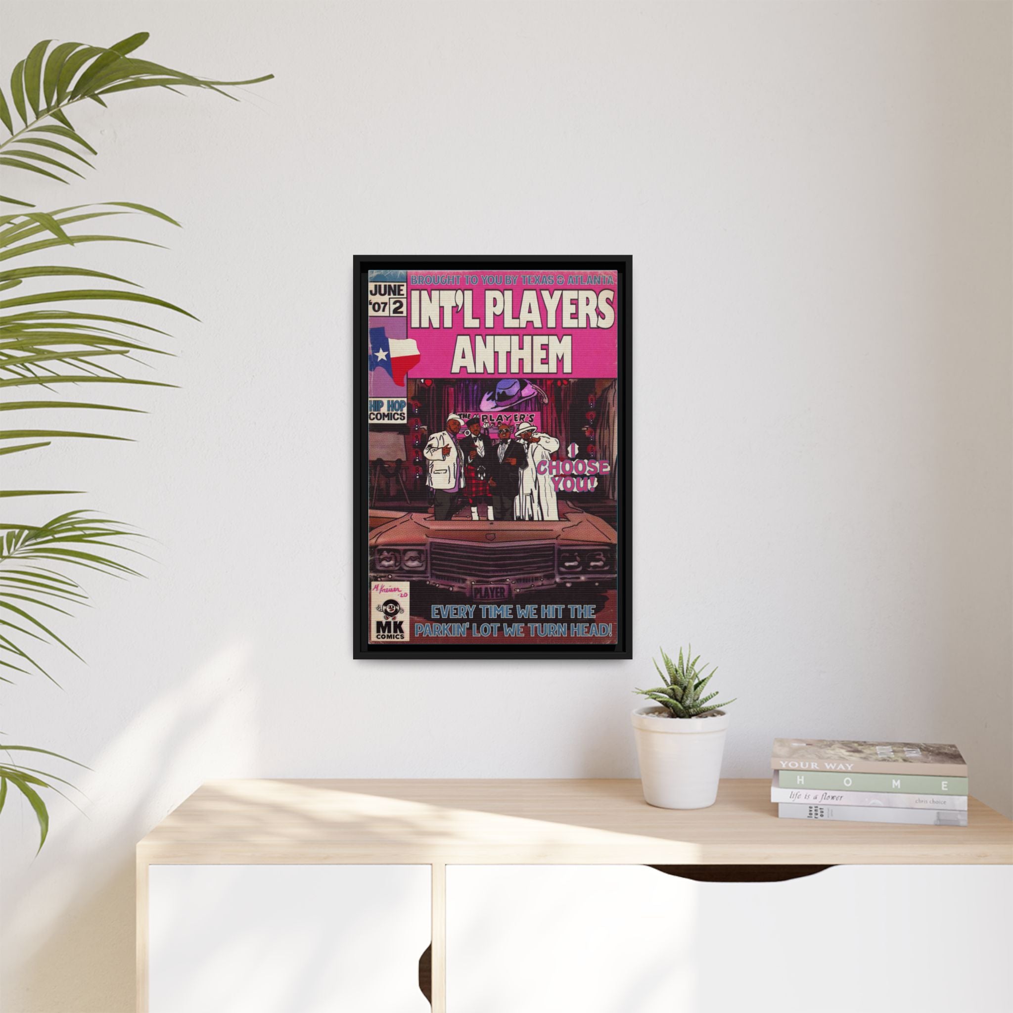 Int’l Players Anthem - Matte Canvas, Framed (Multi-color)