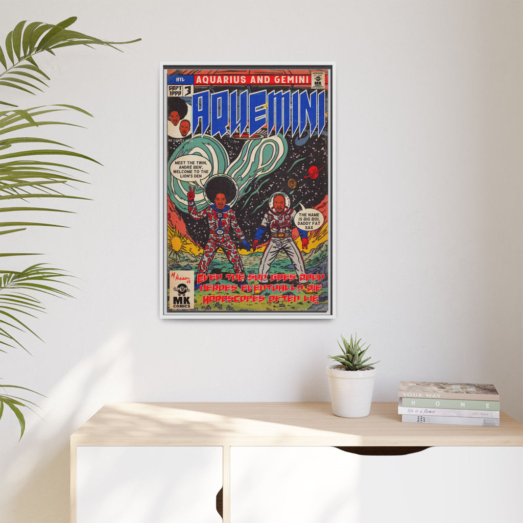 Aquemini - Comic Book Art - Matte Canvas, Framed (Multi-color)