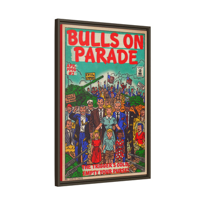Bulls Parade -Matte Canvas, Framed (Multi-color)