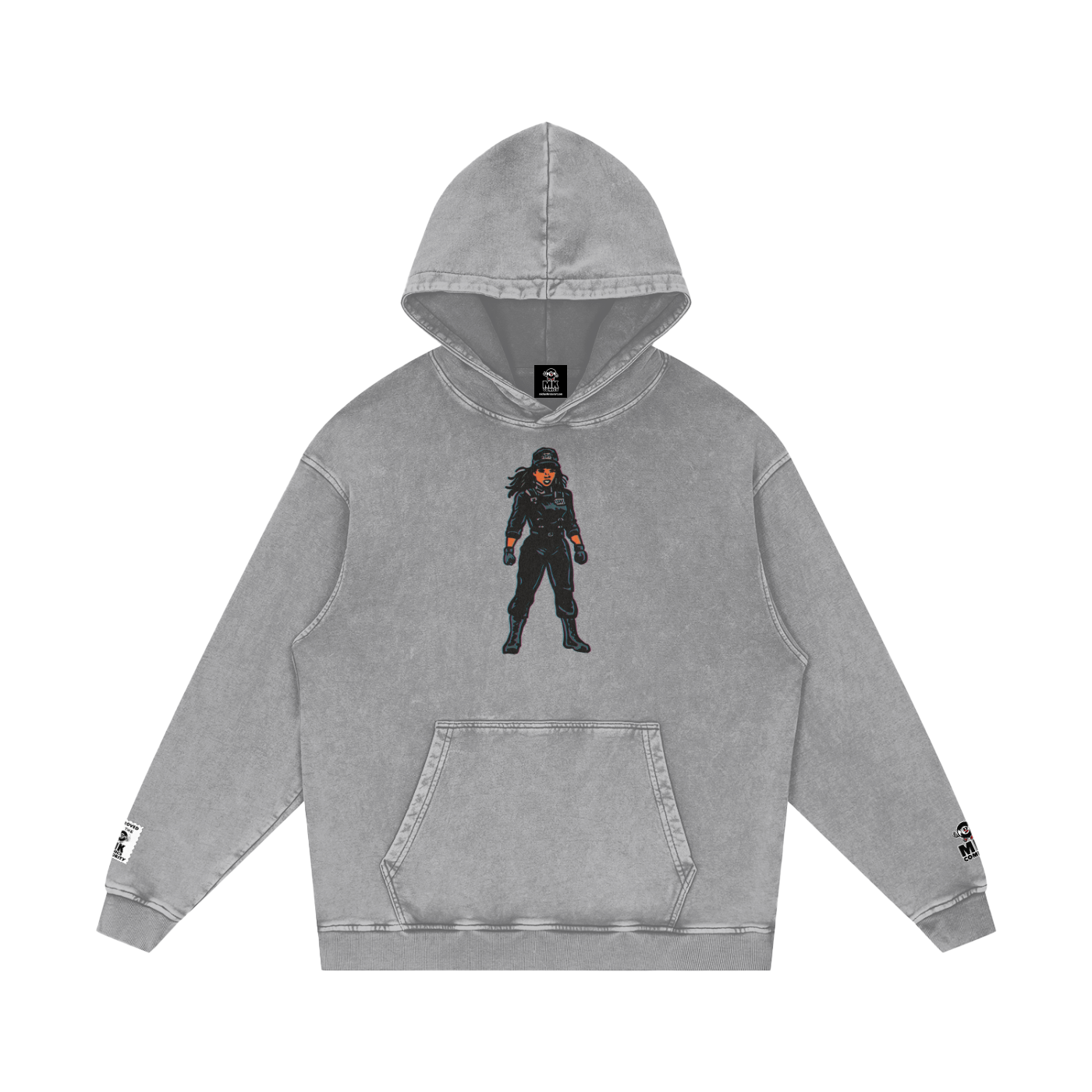 Rhythm Nation - Snow Washed Loose Cotton Hoodie