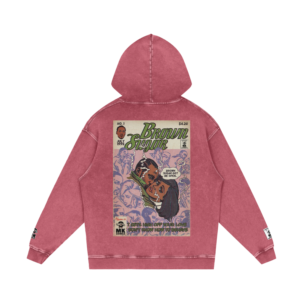 Brown Sugar - Snow Washed Loose Cotton Hoodie