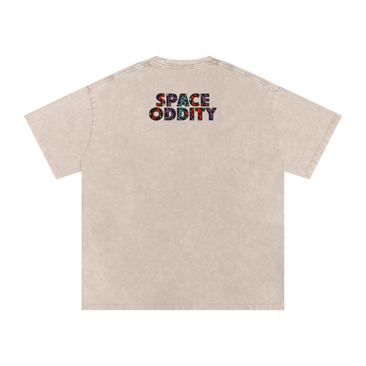 Space Oddity - Snow Washed Oversized Cotton T-Shirt
