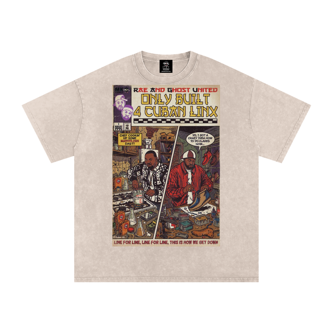 Only Built 4 Cuban Linx - Snow Washed Oversized Cotton T-Shirt