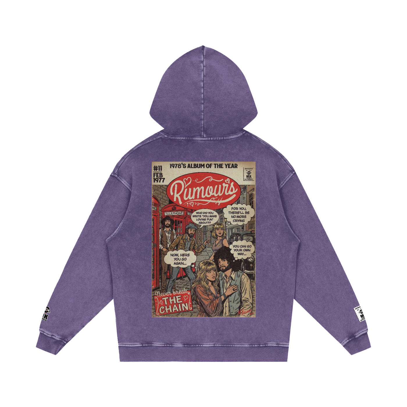 Rumours - Snow Washed Loose Cotton Hoodie