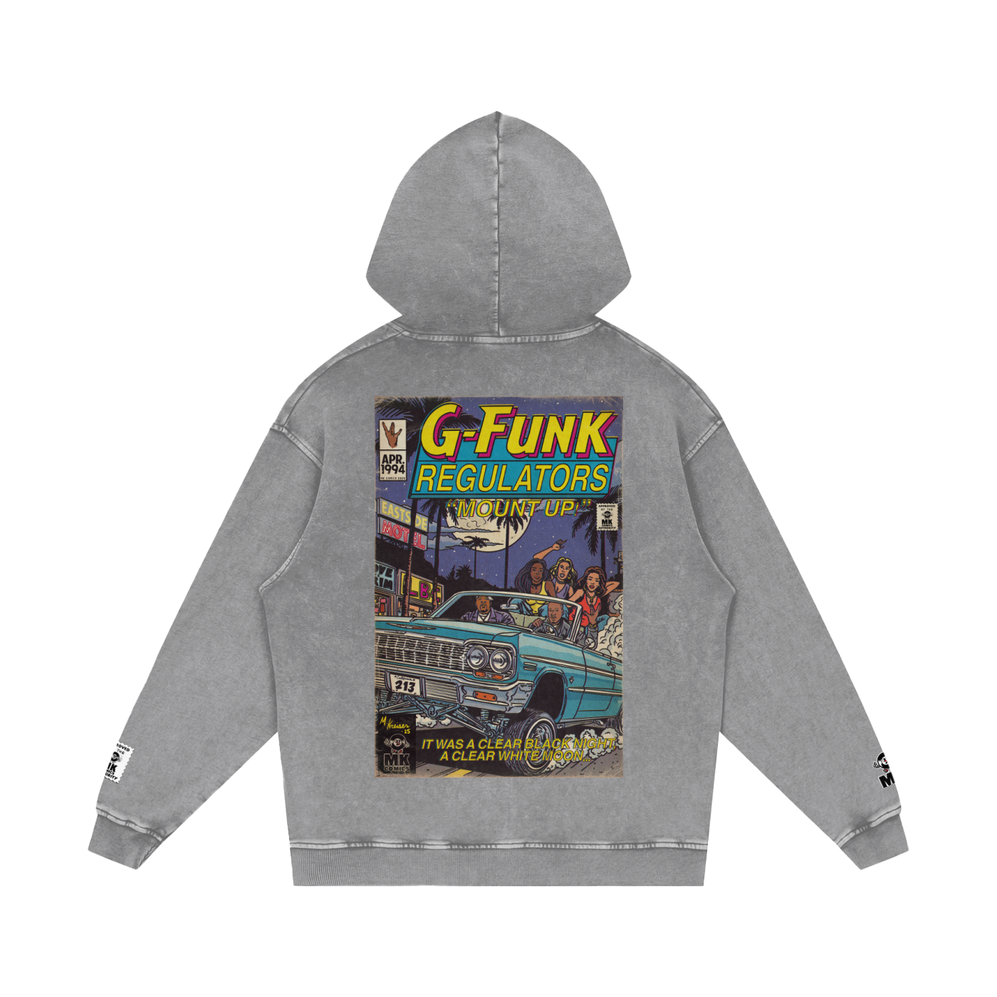 Regulate - Snow Washed Loose Cotton Hoodie