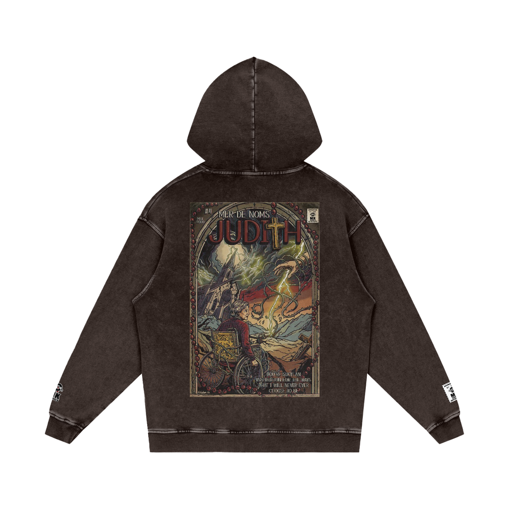 Judith - Snow Washed Loose Cotton Hoodie