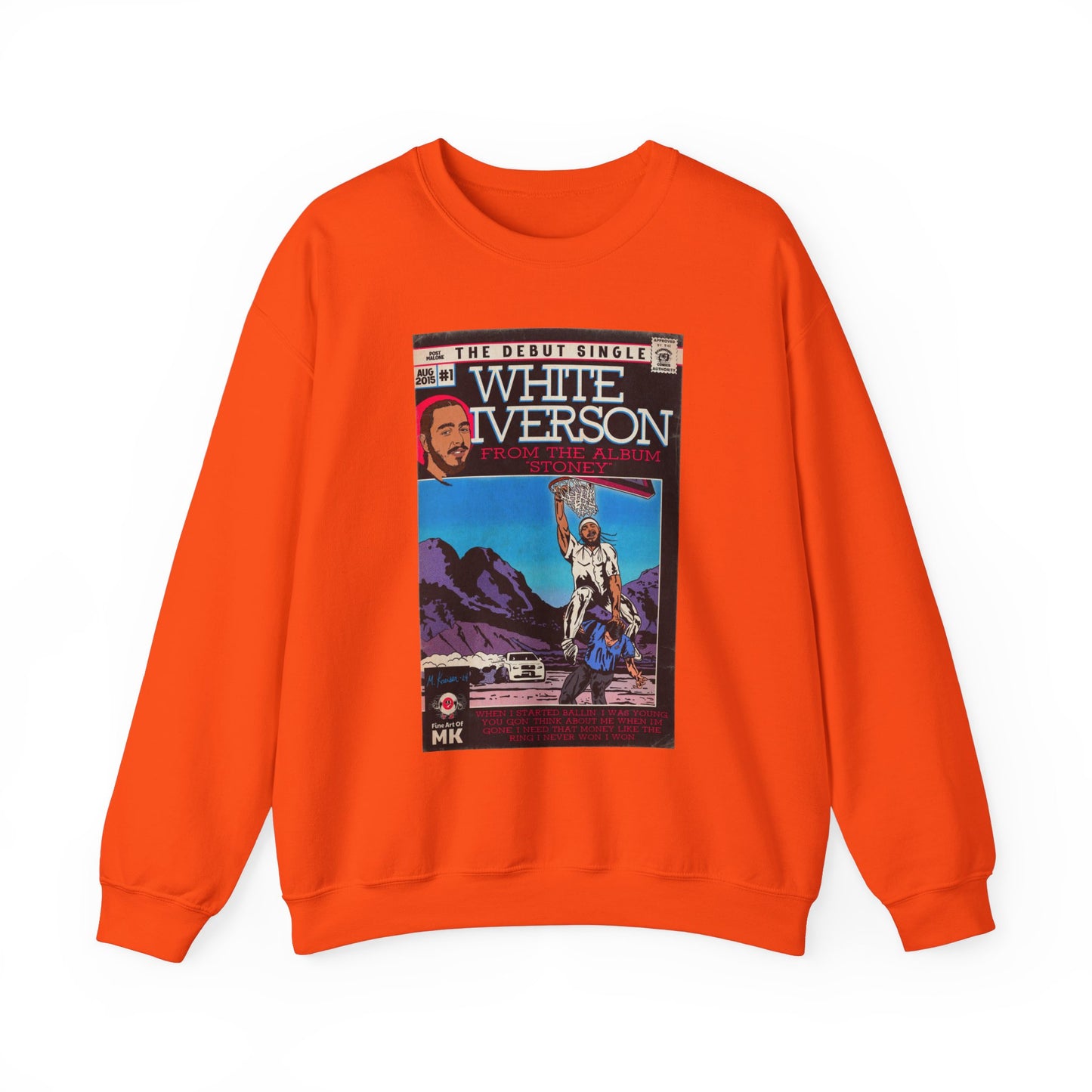 Post Malone - White Iverson -  Unisex Heavy Blend™ Crewneck Sweatshirt