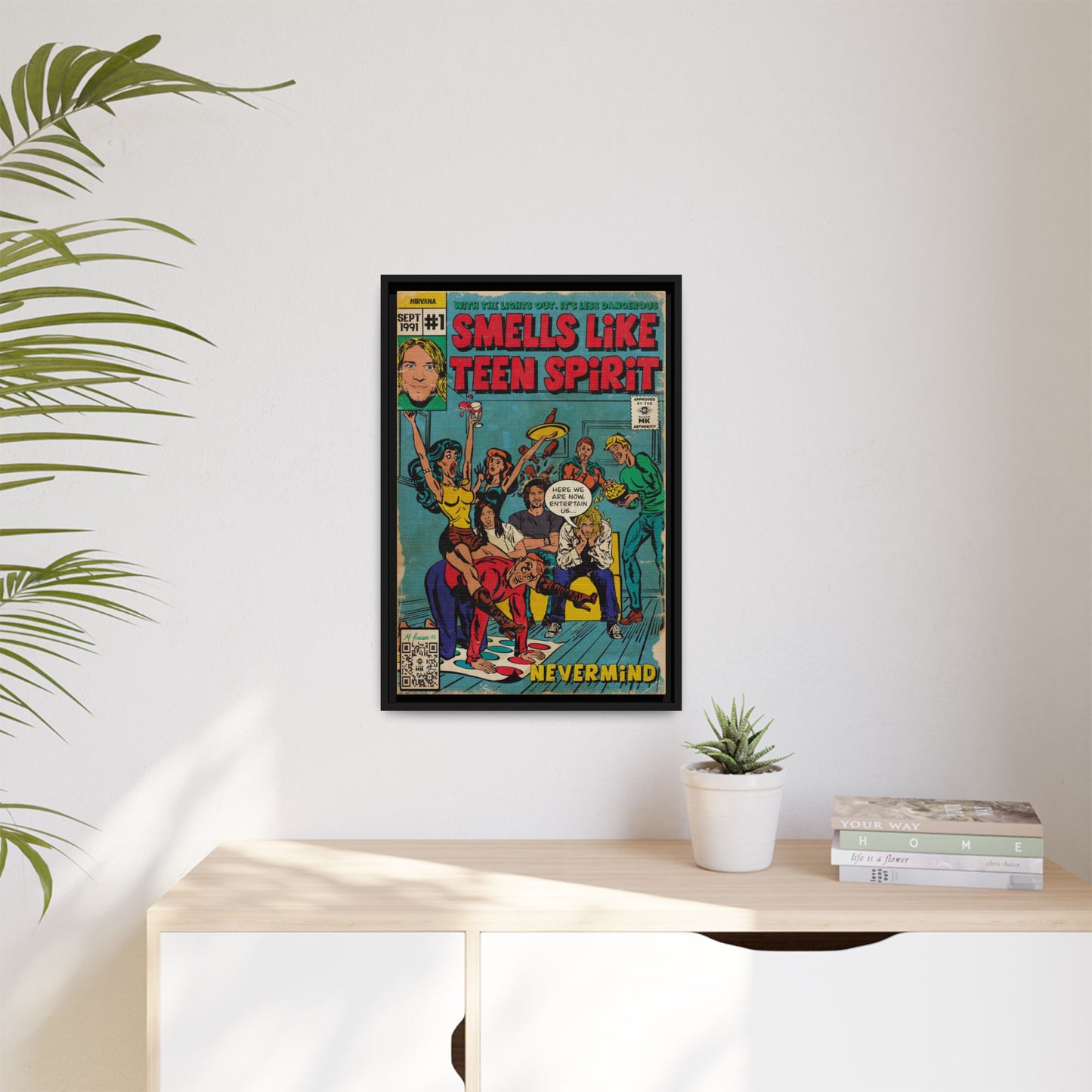Nirvana - Smells Like Teen Spirit -  Gallery Canvas Wraps, Vertical Frame