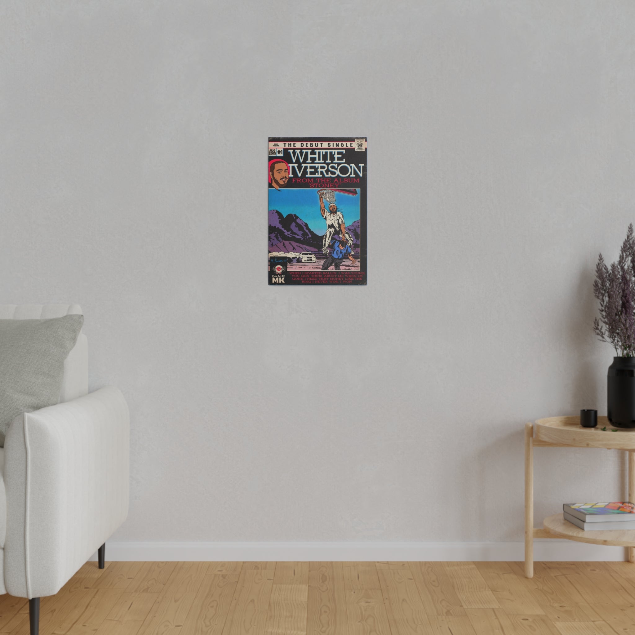 White Iverson - Matte Canvas, Stretched, 0.75"