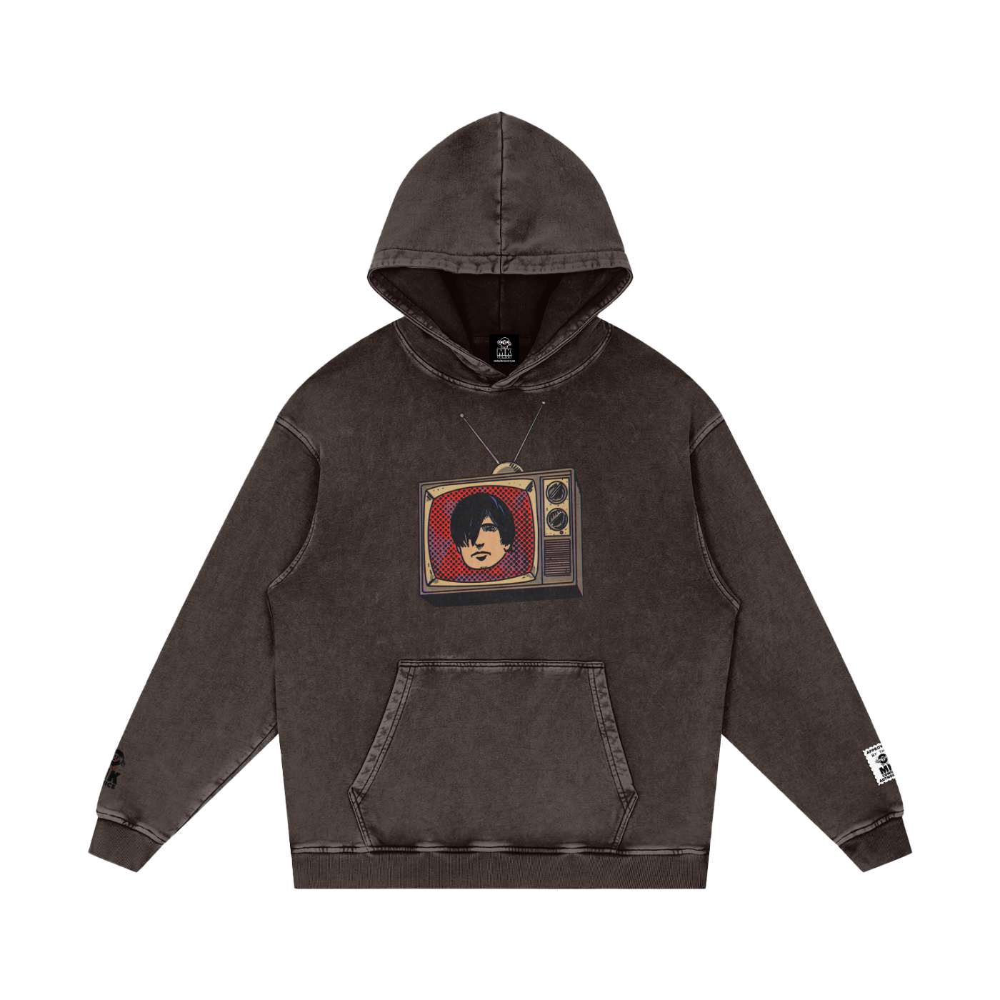 Only - Snow Washed Loose Cotton Hoodie