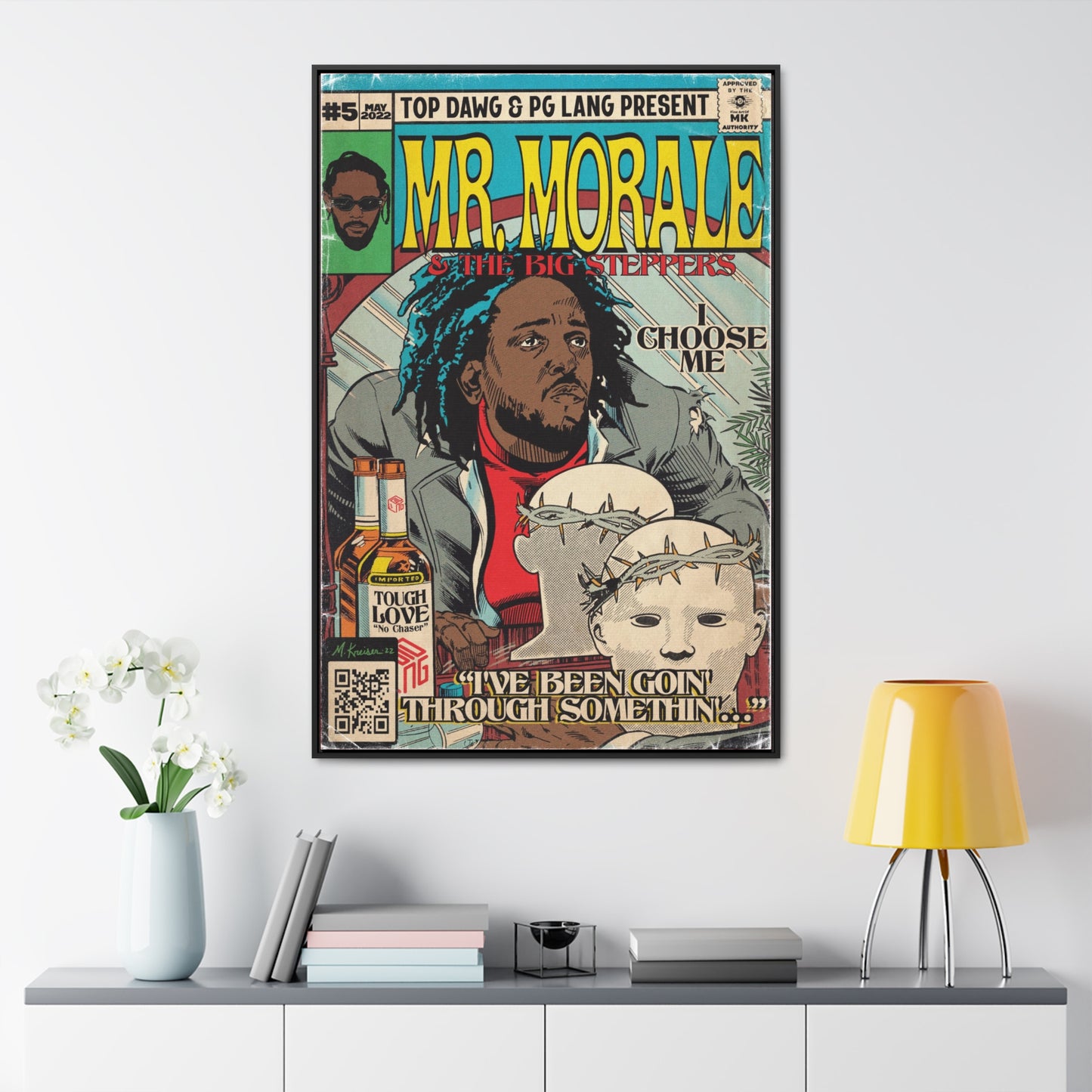 Kendrick Lamar - Mr. Morale & The Big Steppers - Gallery Canvas Wraps, Vertical Frame