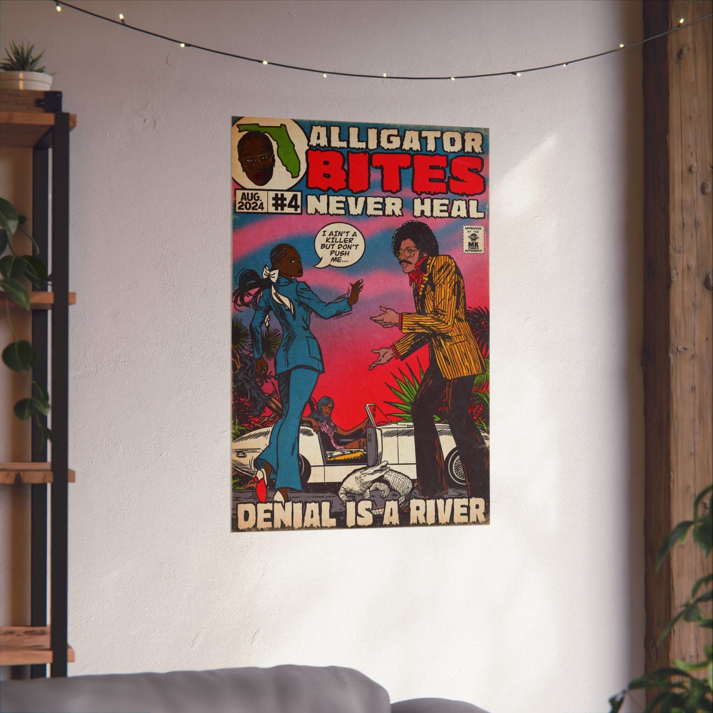 Denial is a River - Alligator Bites - Matte Vertical Posters